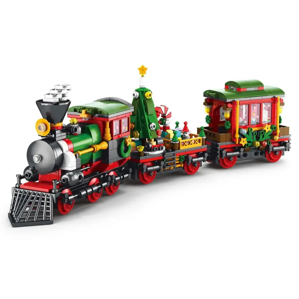 DIY Christmas Building Blocks Bricks Train Toy - Gracey Olivia Boutique