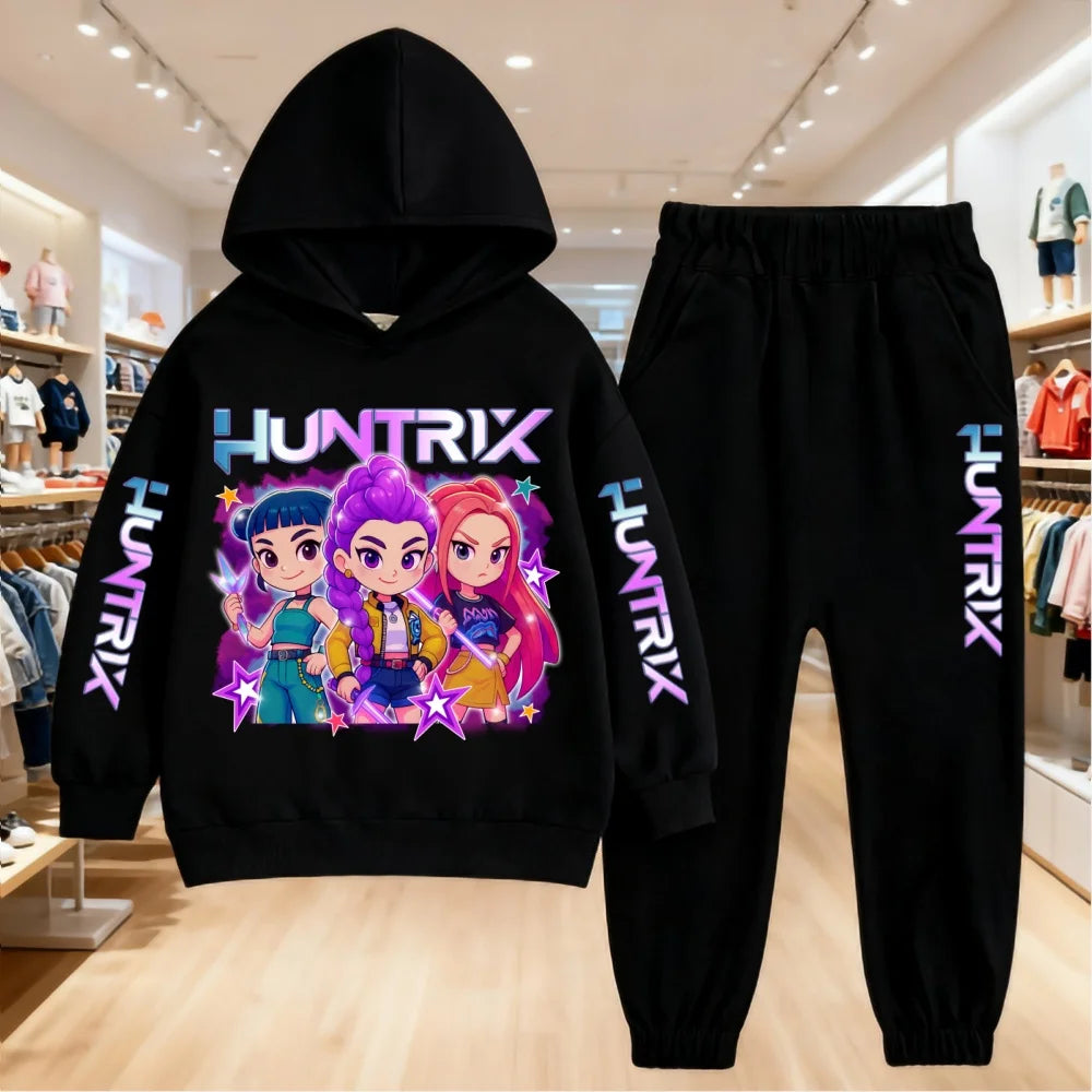 2025 K-Pop Demon Hunters Kids Hoodie Set