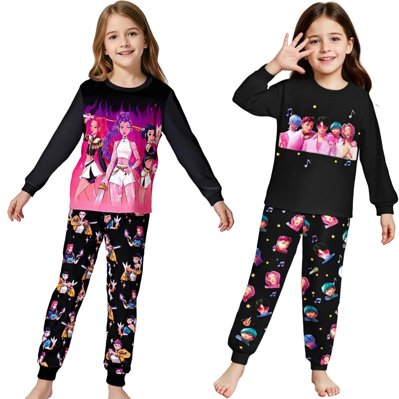 Long Sleeve KPop Demon Hunters Girl Sleepwear