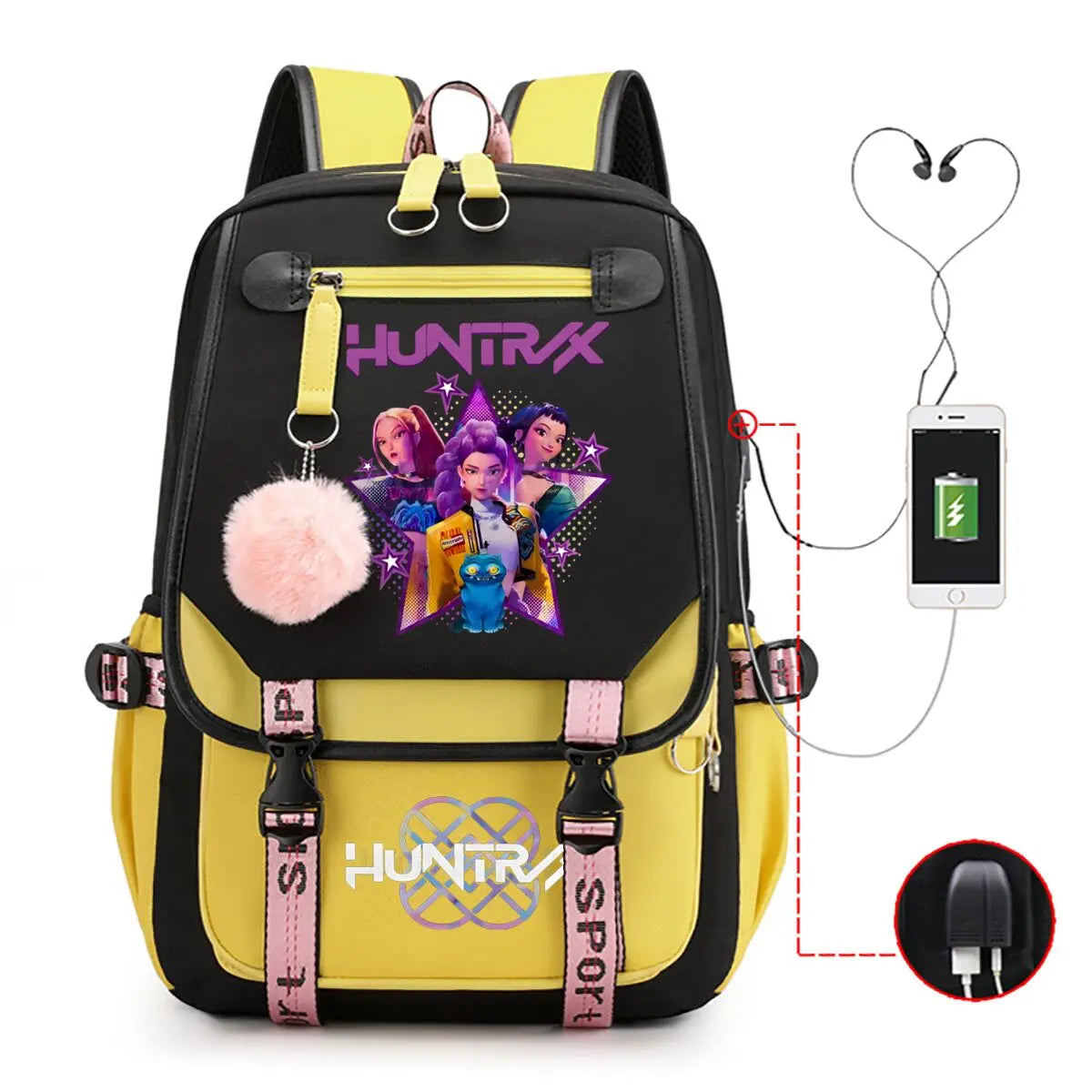 Multifunctional School Demon Hunters Backpack for Students