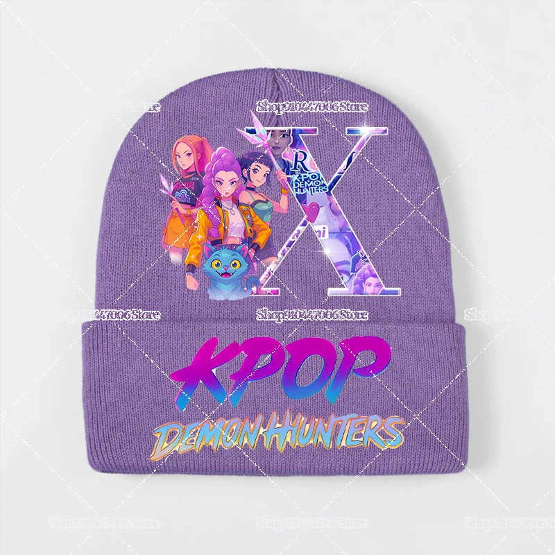 K-pop Demon Hunters Letter A-Z Knit Hat