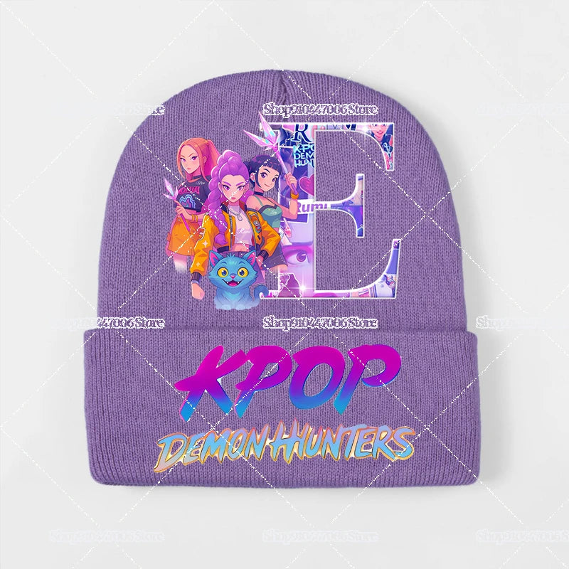 K-pop Demon Hunters Letter A-Z Knit Hat