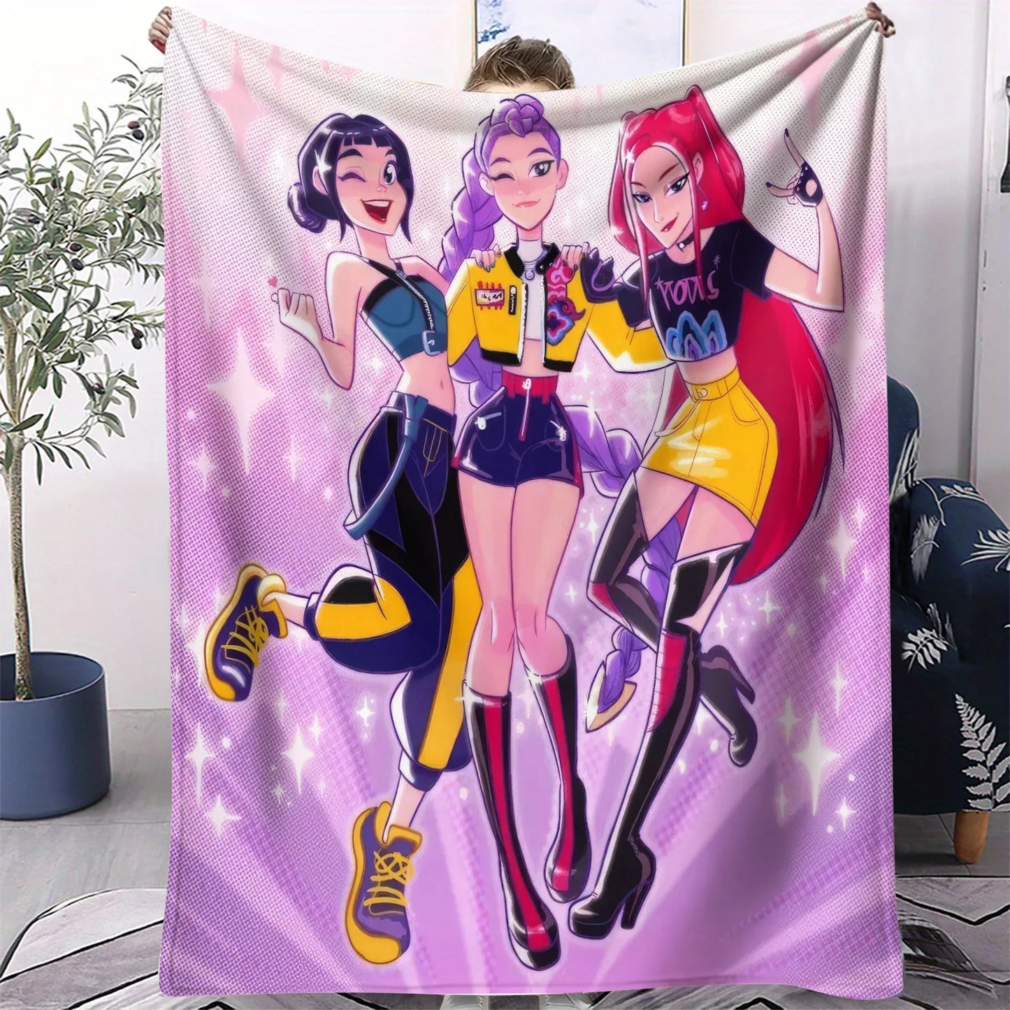 Multifunctional Flannel K-Pop Demon Blanket