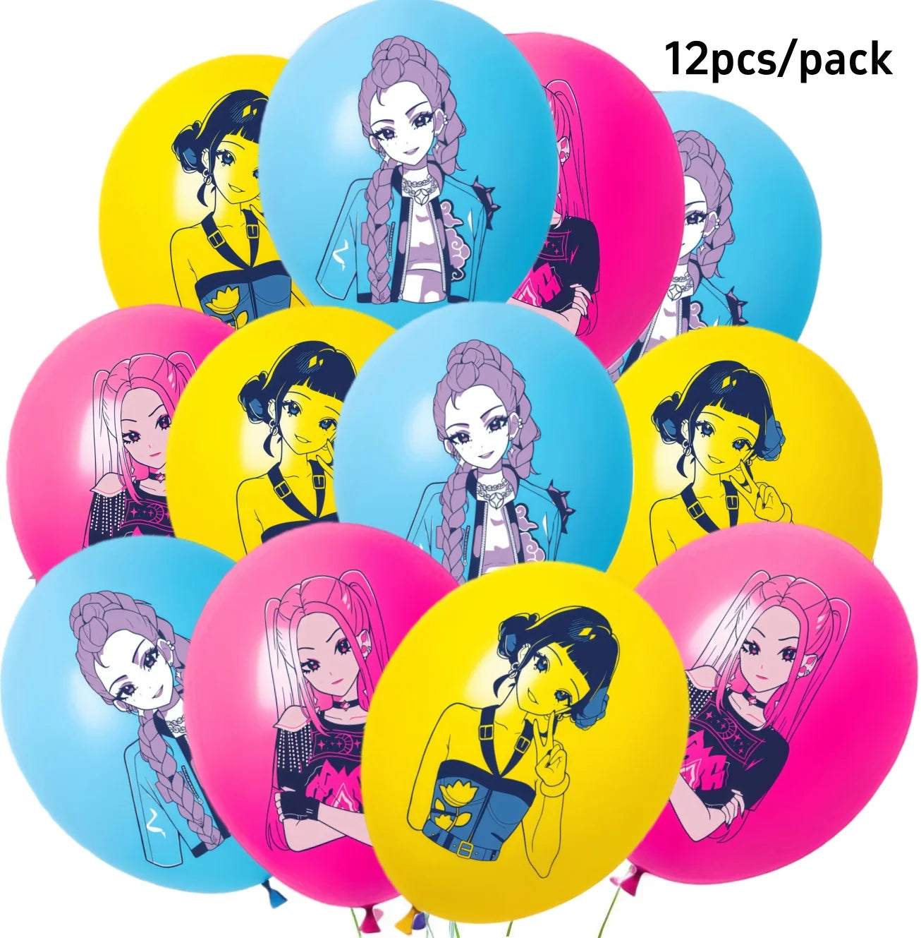 Multifunctional Kpop Demon Hunter Balloons & Cake Topper