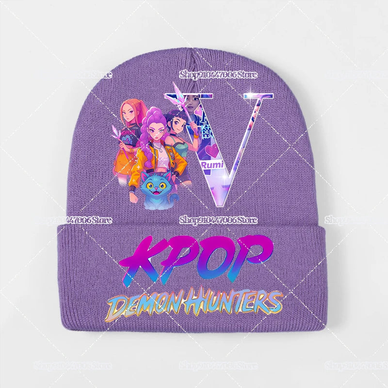 K-pop Demon Hunters Letter A-Z Knit Hat
