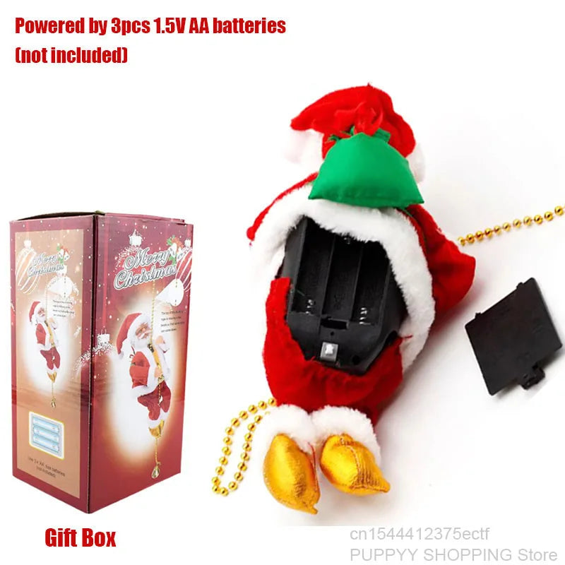 Electric Music Santa Claus Climbing Rope Toy - Gracey Olivia Boutique