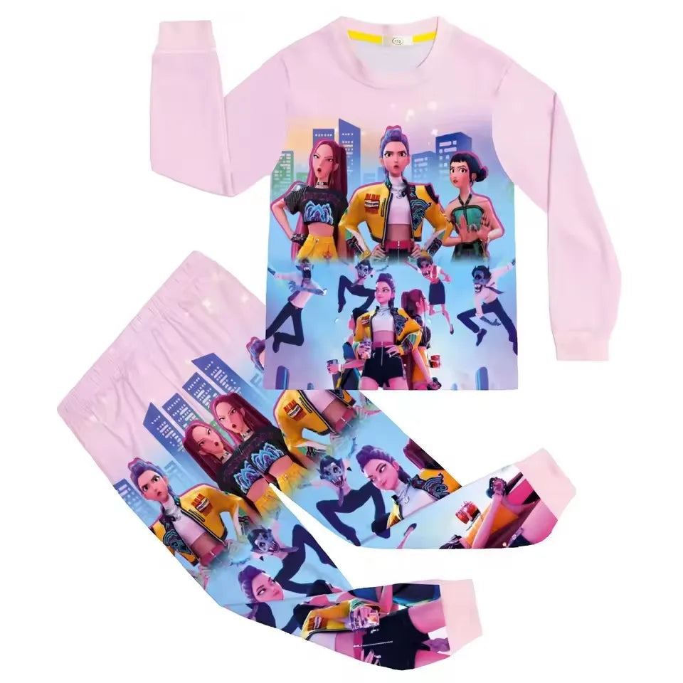 Kpop Demon Huntrixx Kids Pajama Set