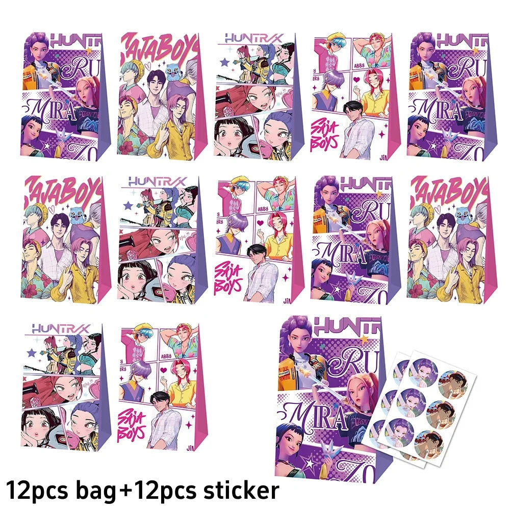 Multifunctional Kpop Demon Hunter Balloons & Cake Topper