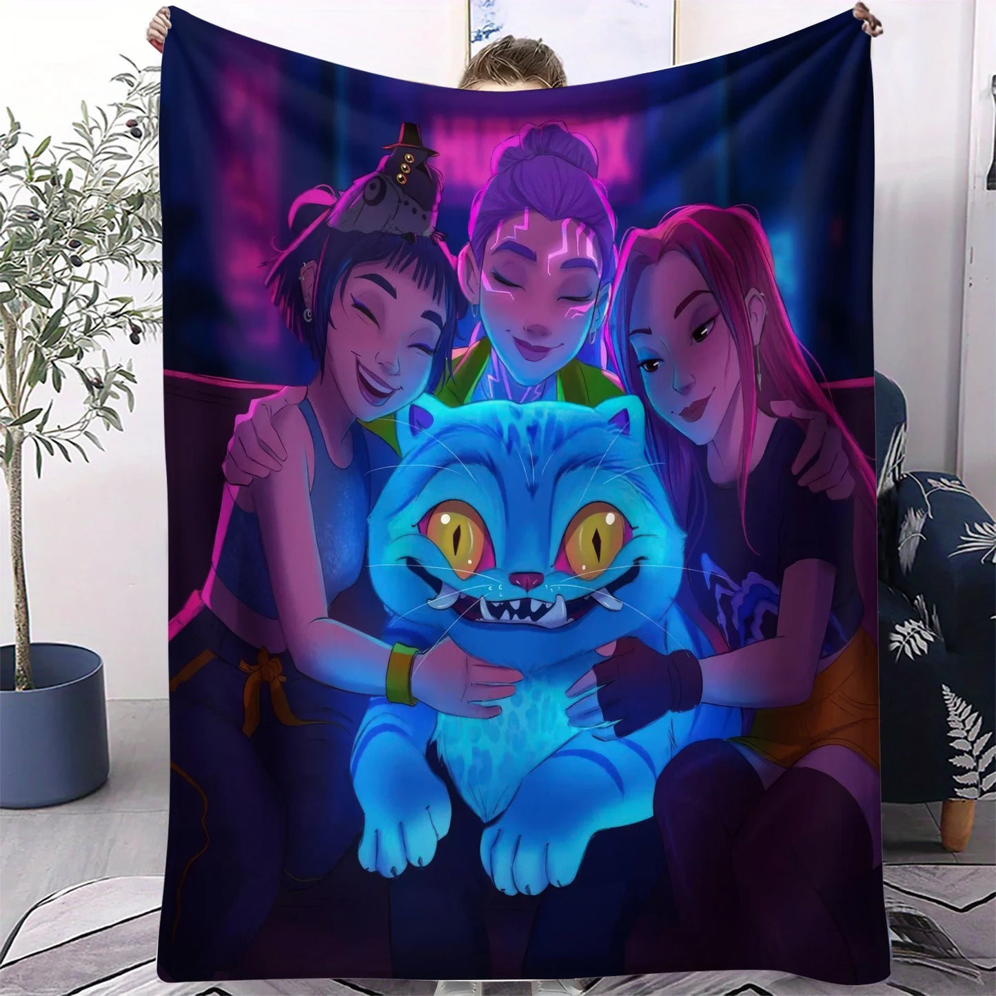 Multifunctional Flannel K-Pop Demon Blanket