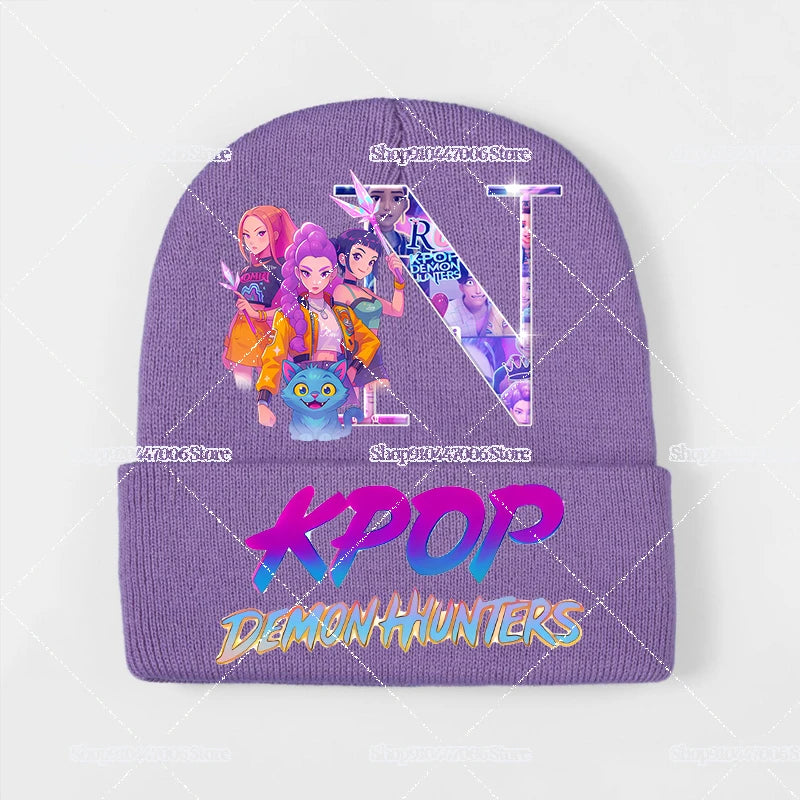 K-pop Demon Hunters Letter A-Z Knit Hat