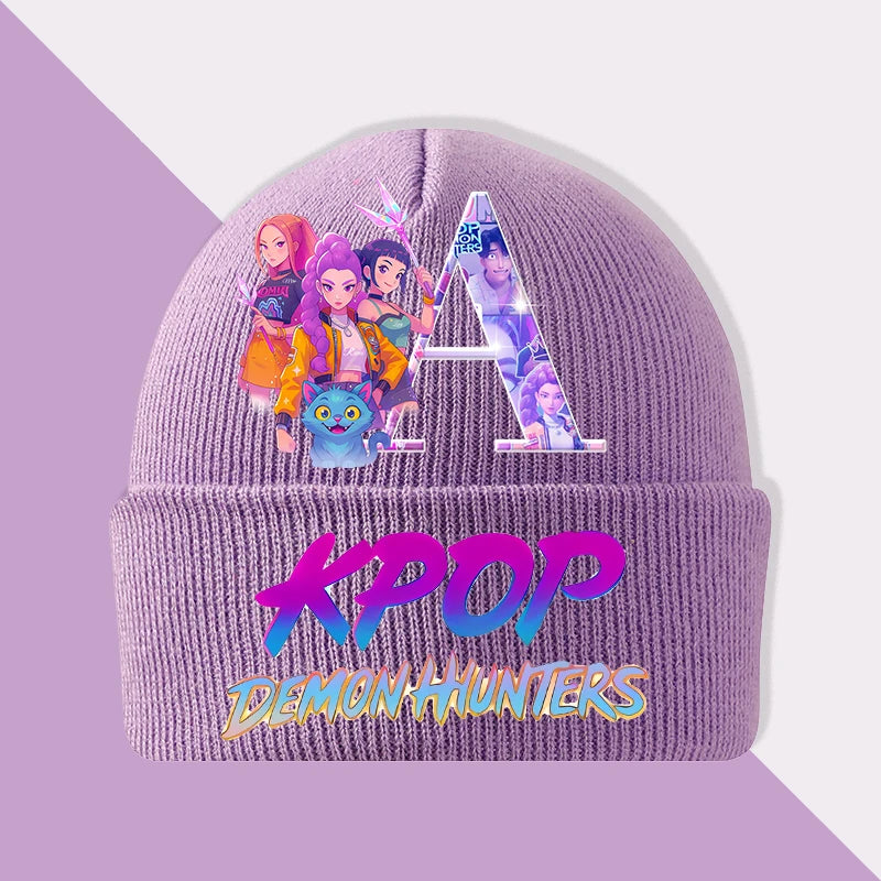 K-pop Demon Hunters Letter A-Z Knit Hat