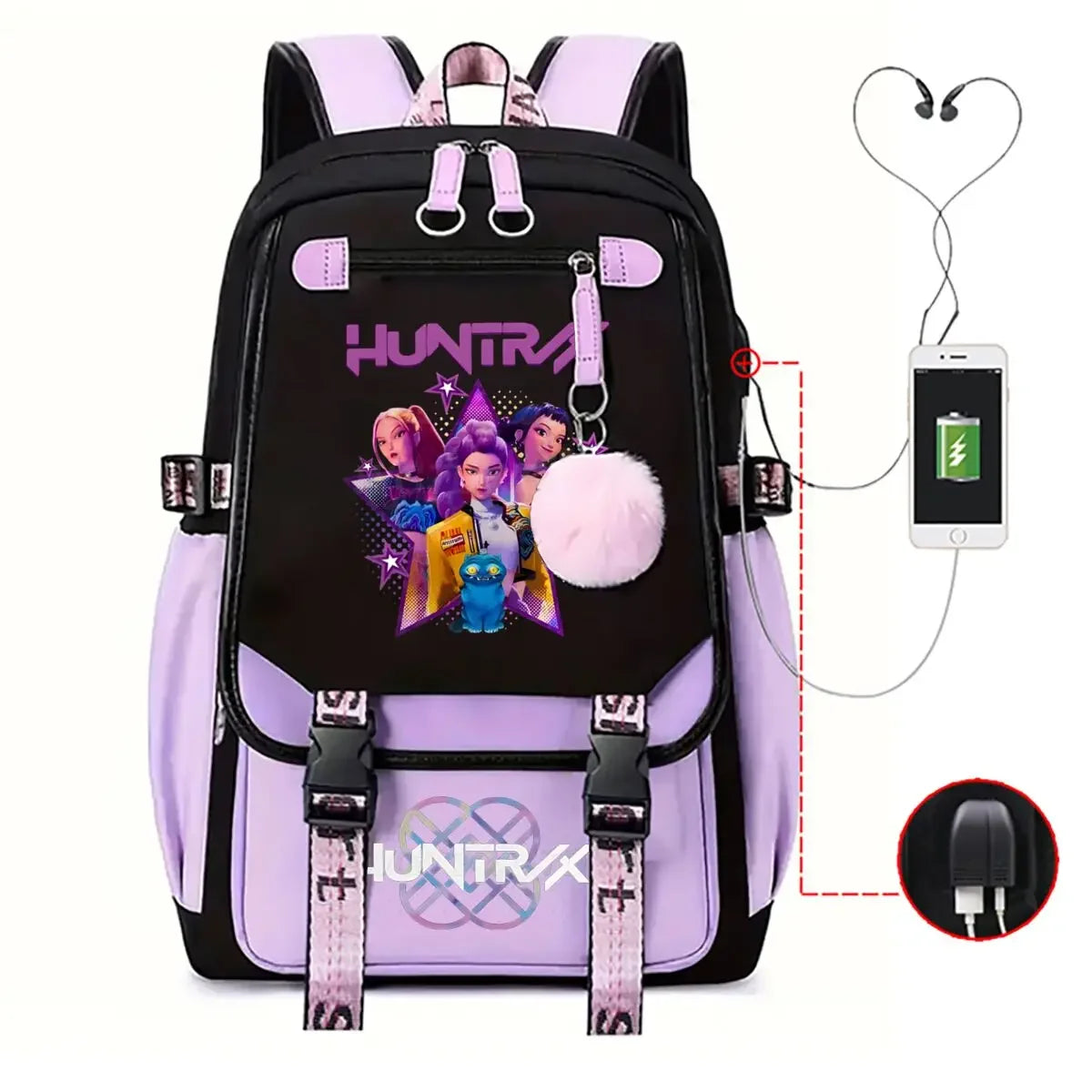 Multifunctional School Demon Hunters Backpack for Students