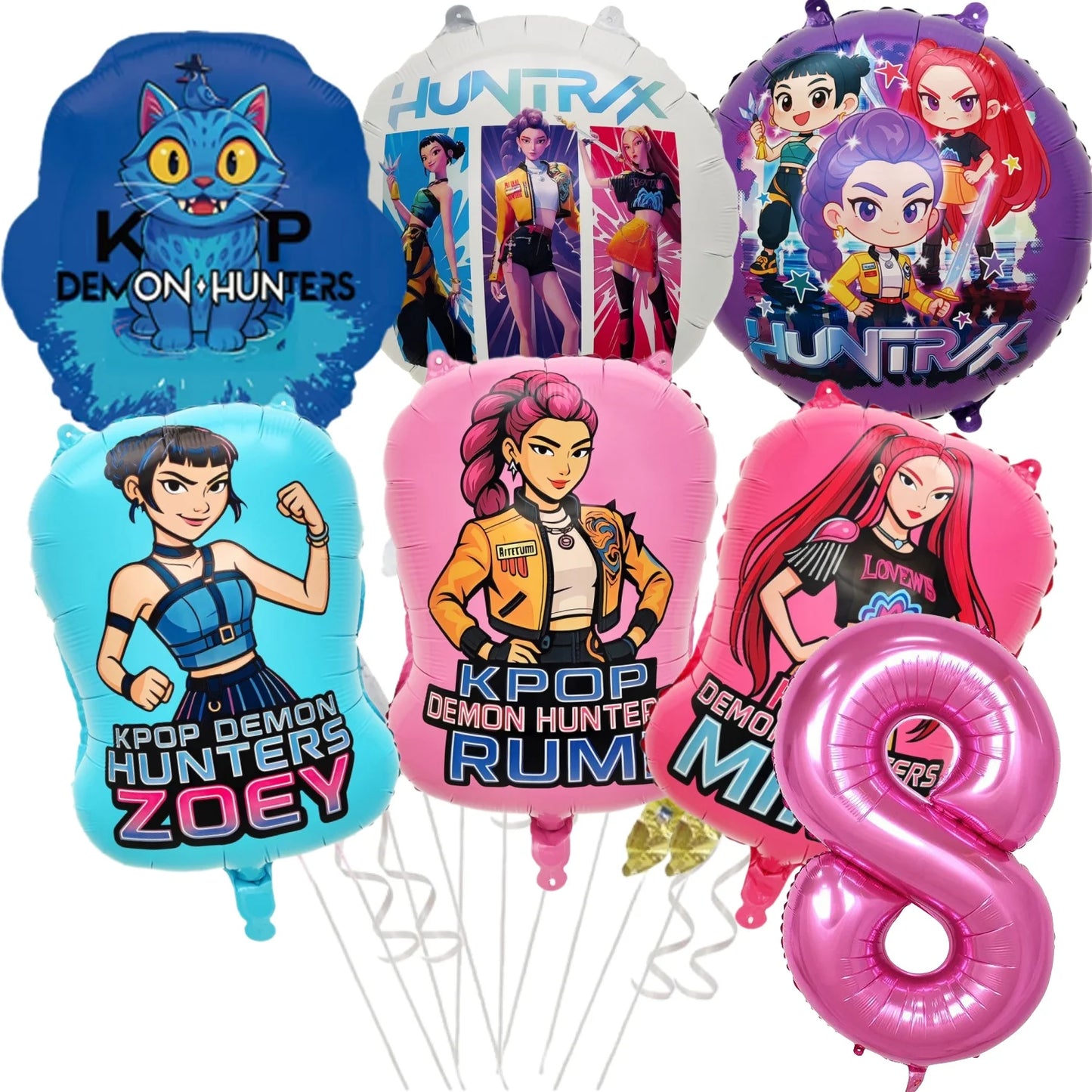 Multifunctional Kpop Demon Hunter Balloons & Cake Topper