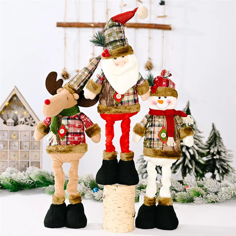 Reindeer Snowman Christmas Standing Doll - Gracey Olivia Boutique