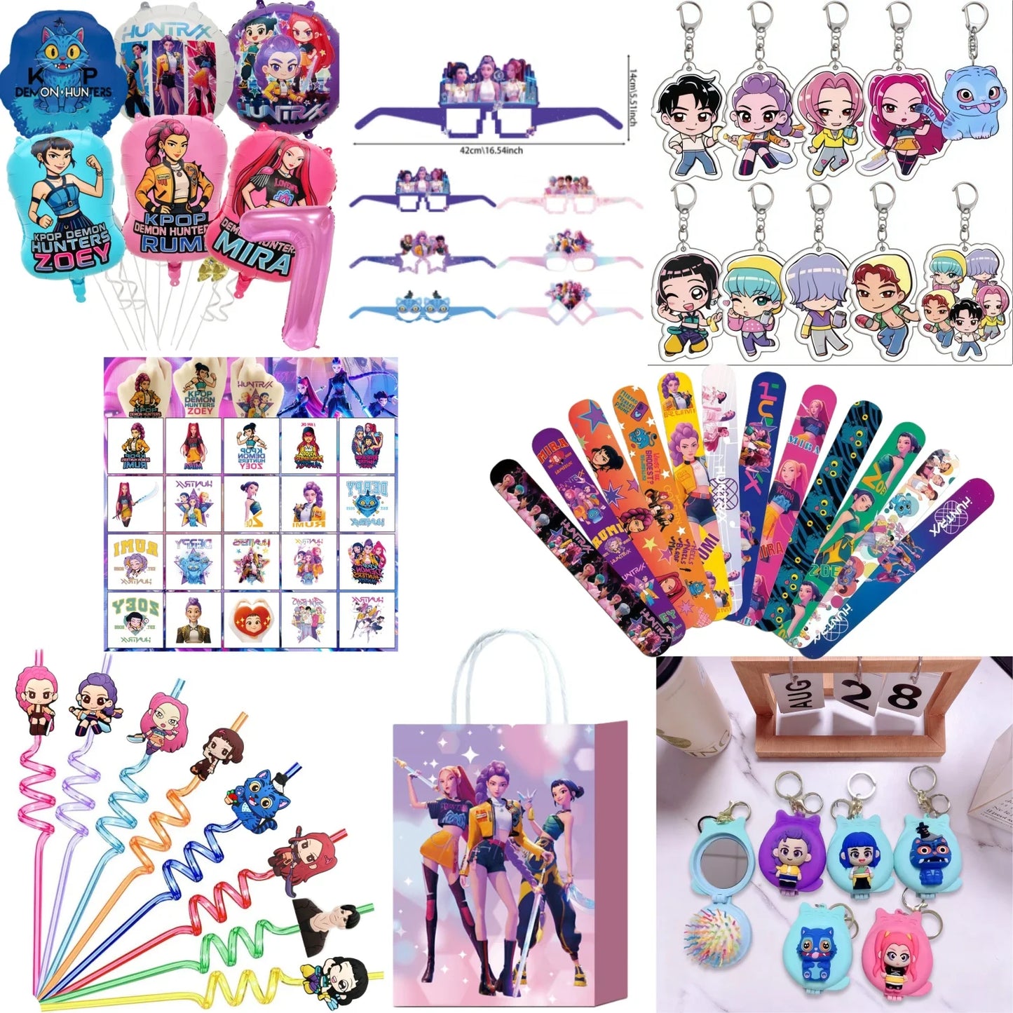 Multifunctional Kpop Demon Hunter Balloons & Cake Topper