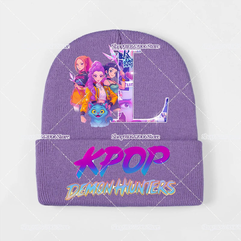 K-pop Demon Hunters Letter A-Z Knit Hat