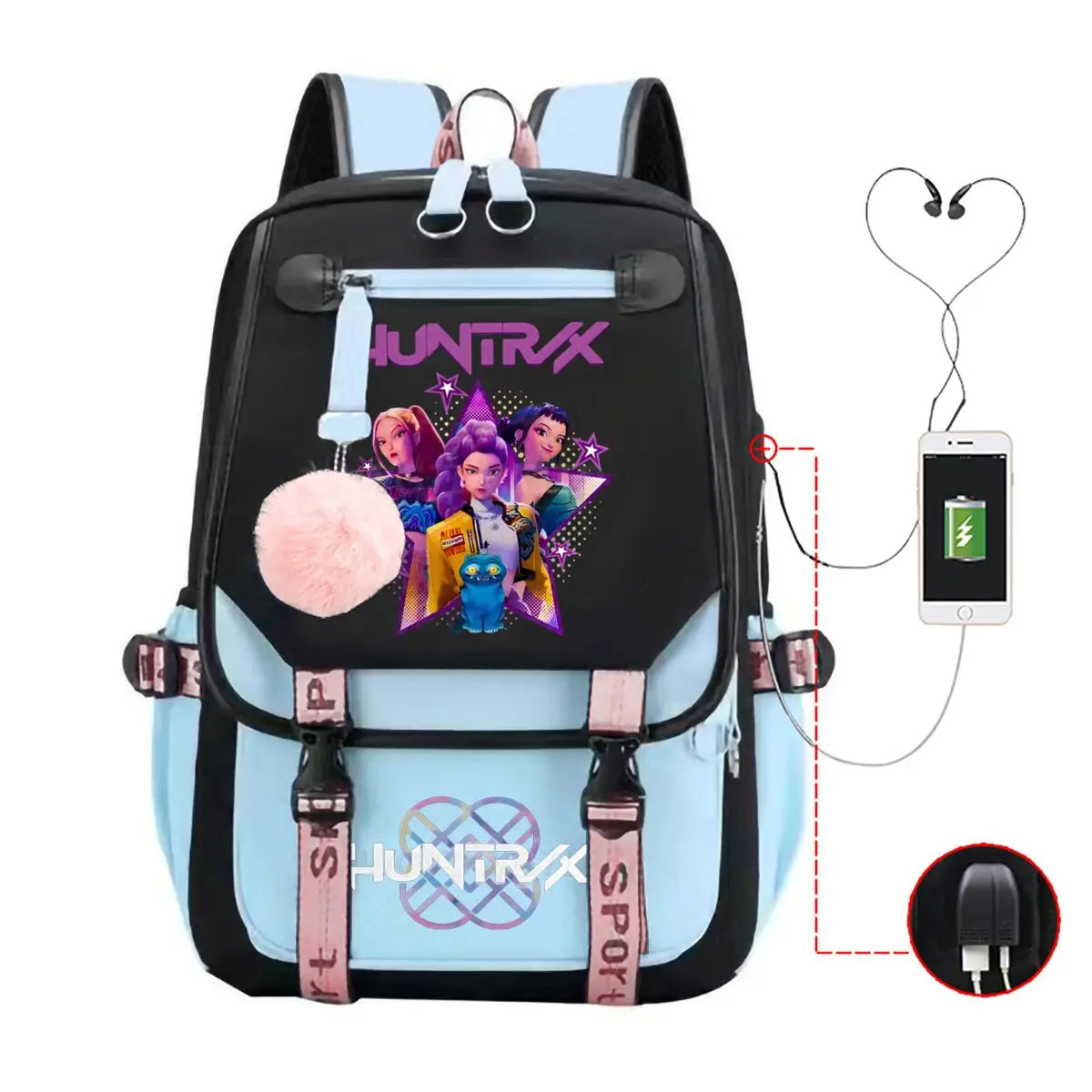 Multifunctional School Demon Hunters Backpack for Students