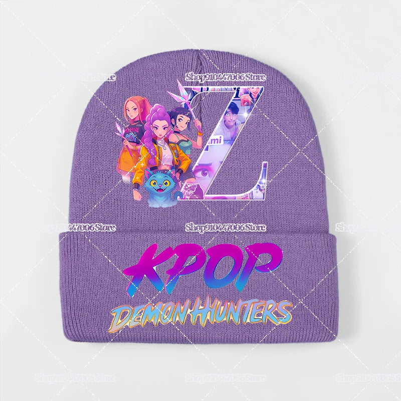 K-pop Demon Hunters Letter A-Z Knit Hat