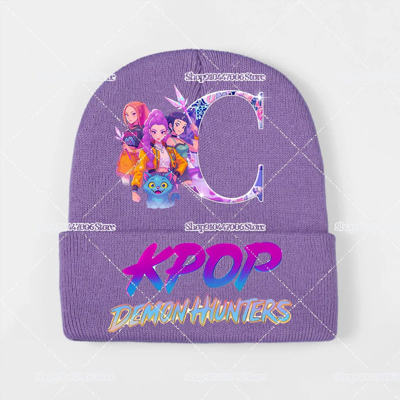 K-pop Demon Hunters Letter A-Z Knit Hat