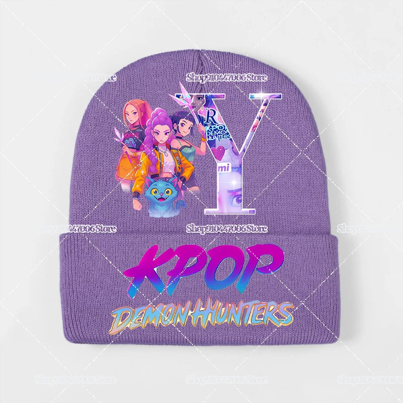 K-pop Demon Hunters Letter A-Z Knit Hat