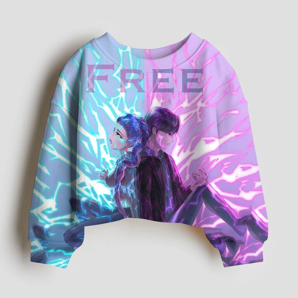 Long Sleeves Anime Hunter Kids Sweatshirt