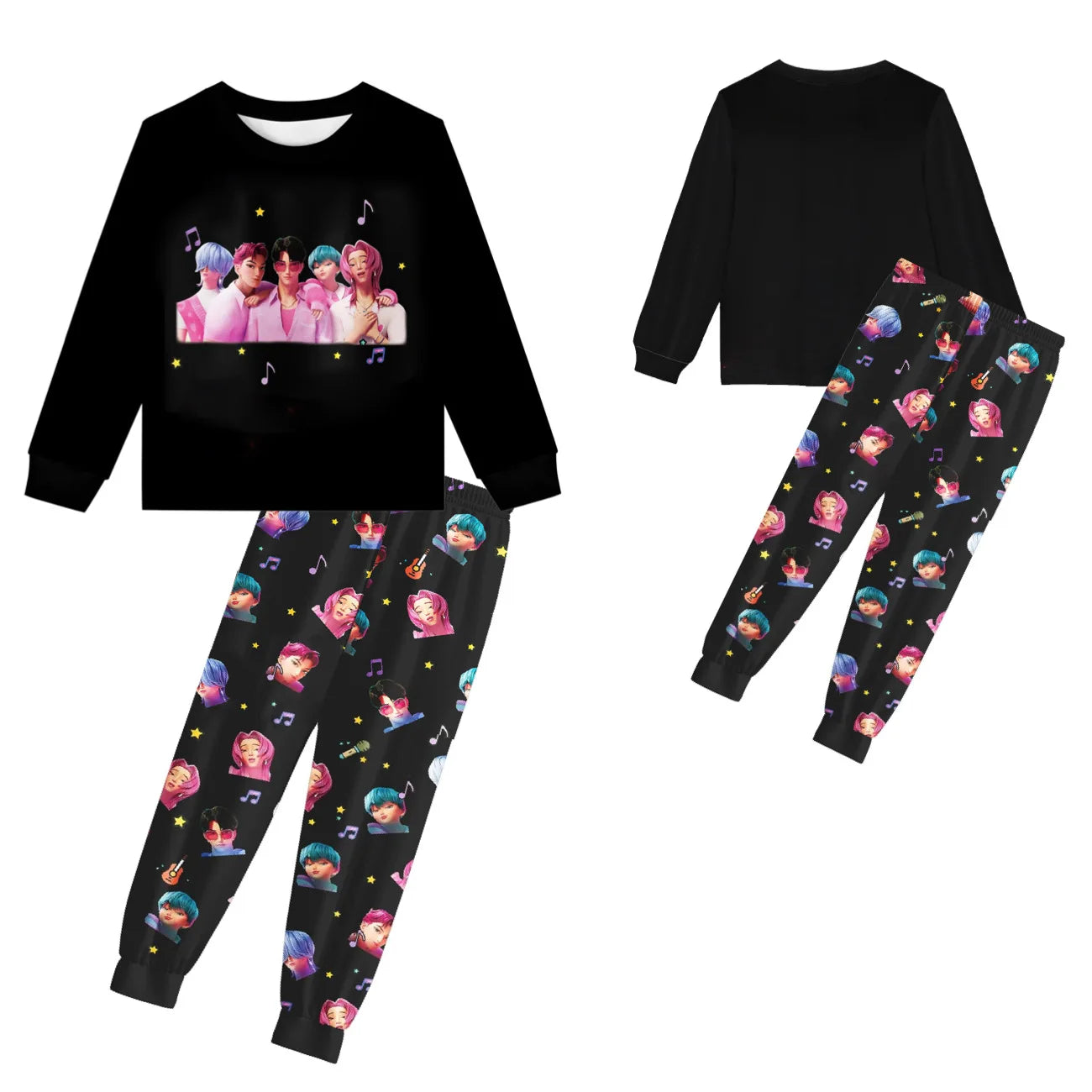 Long Sleeve KPop Demon Hunters Girl Sleepwear