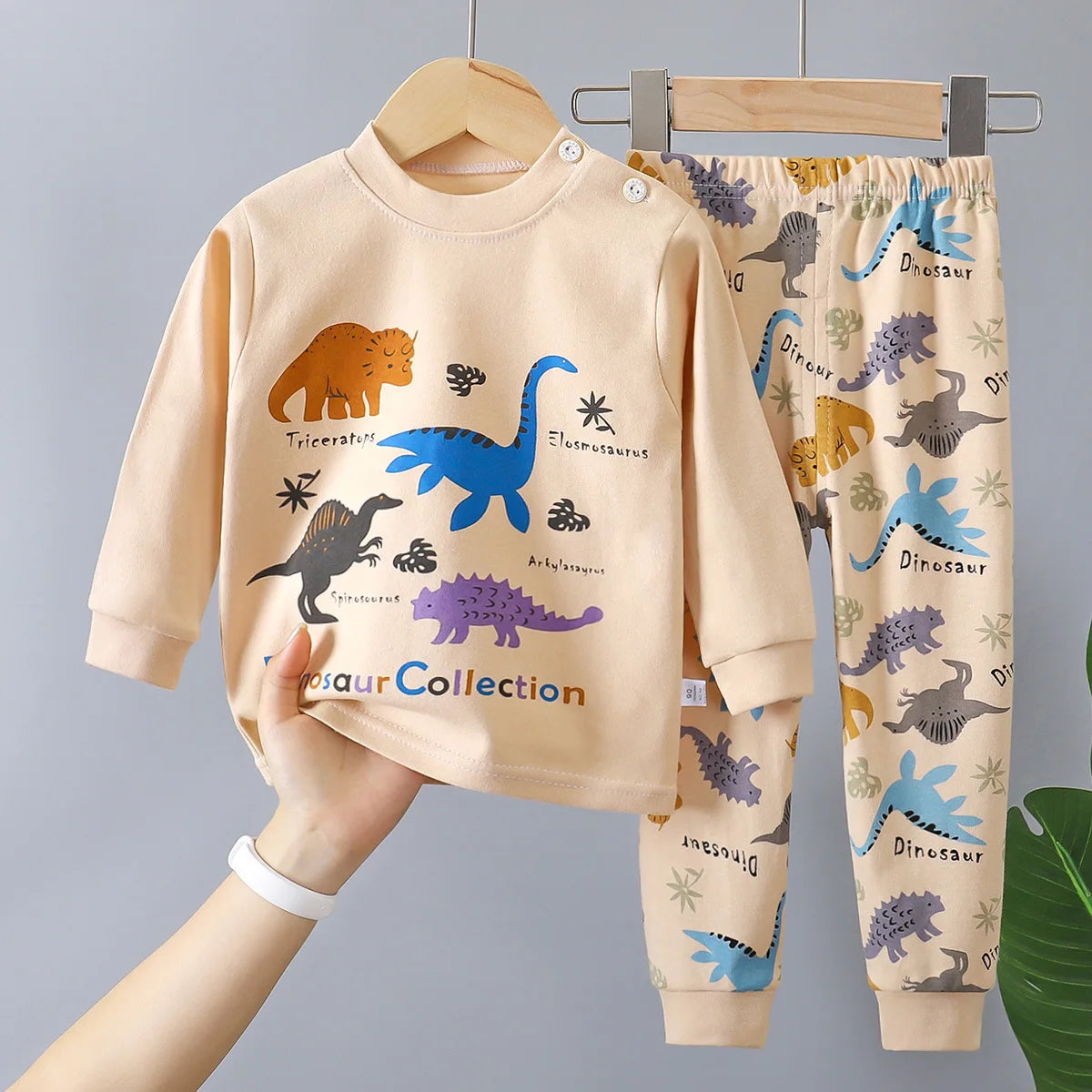 Cartoon Print Long Sleeve Cute Tops & Pants