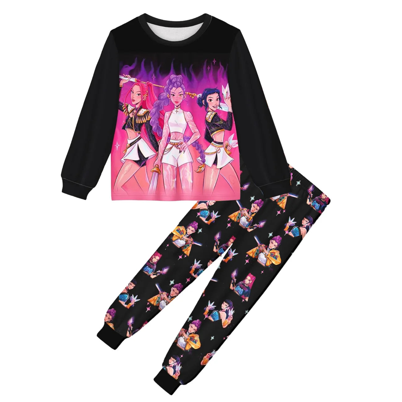Long Sleeve KPop Demon Hunters Girl Sleepwear