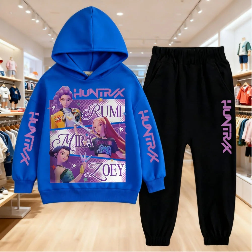 2025 K-Pop Demon Hunters Kids Hoodie Set