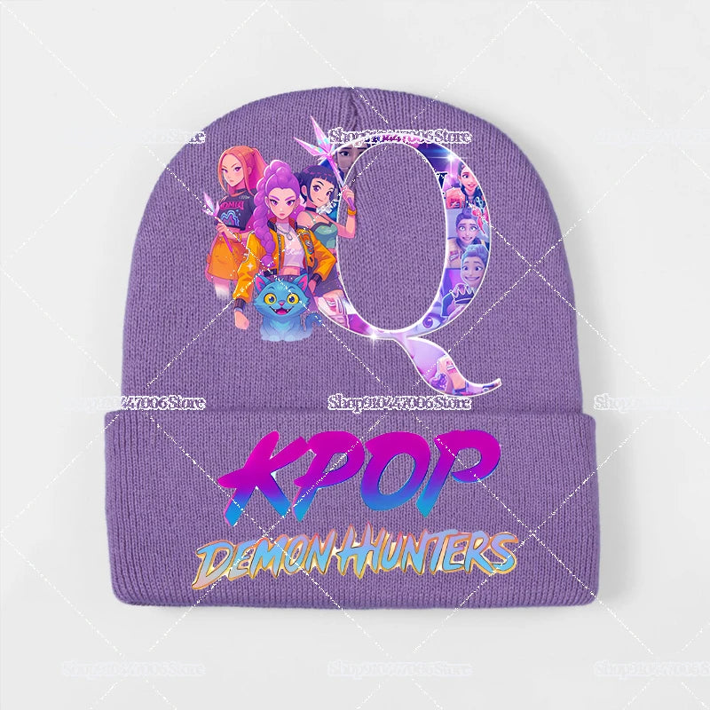 K-pop Demon Hunters Letter A-Z Knit Hat