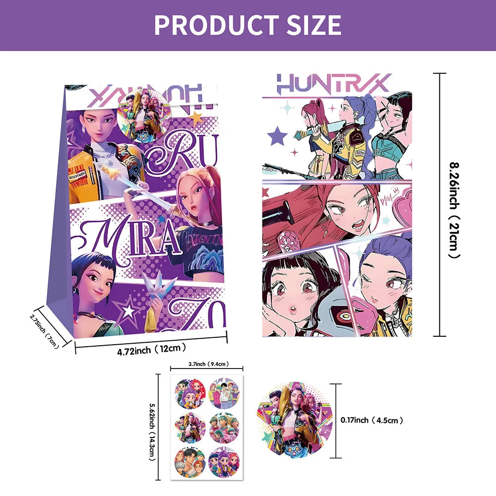 Multifunctional Kpop Demon Hunter Balloons & Cake Topper