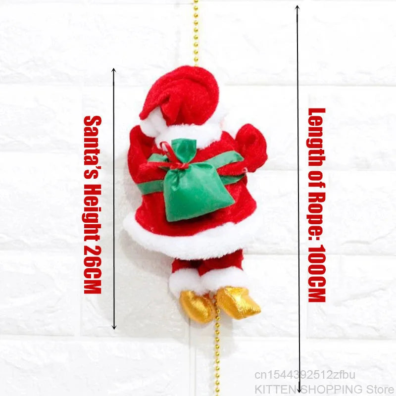 Electric Music Santa Claus Climbing Rope Toy - Gracey Olivia Boutique
