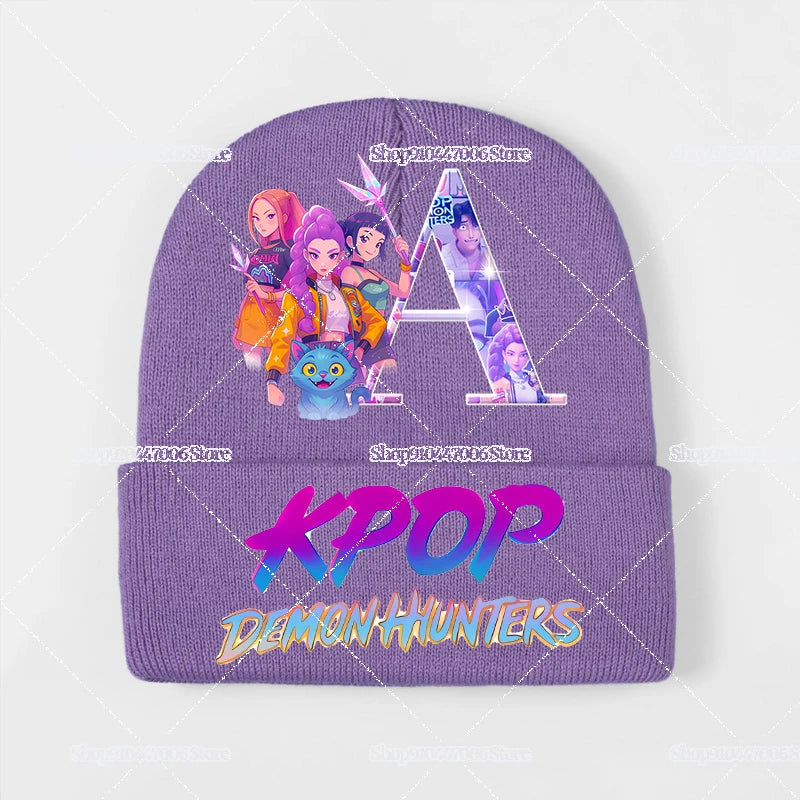 K-pop Demon Hunters Letter A-Z Knit Hat