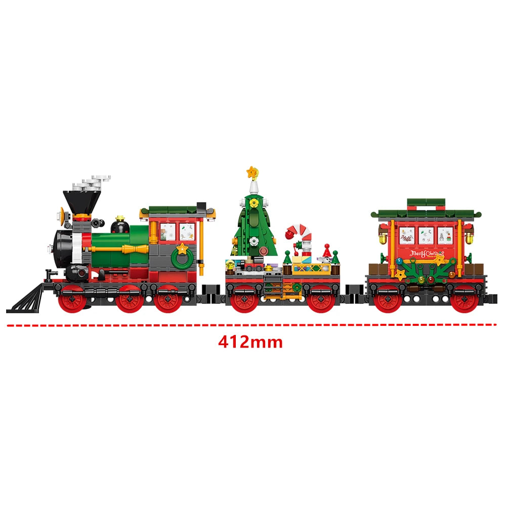 DIY Christmas Building Blocks Bricks Train Toy - Gracey Olivia Boutique