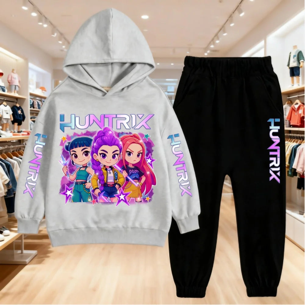 2025 K-Pop Demon Hunters Kids Hoodie Set