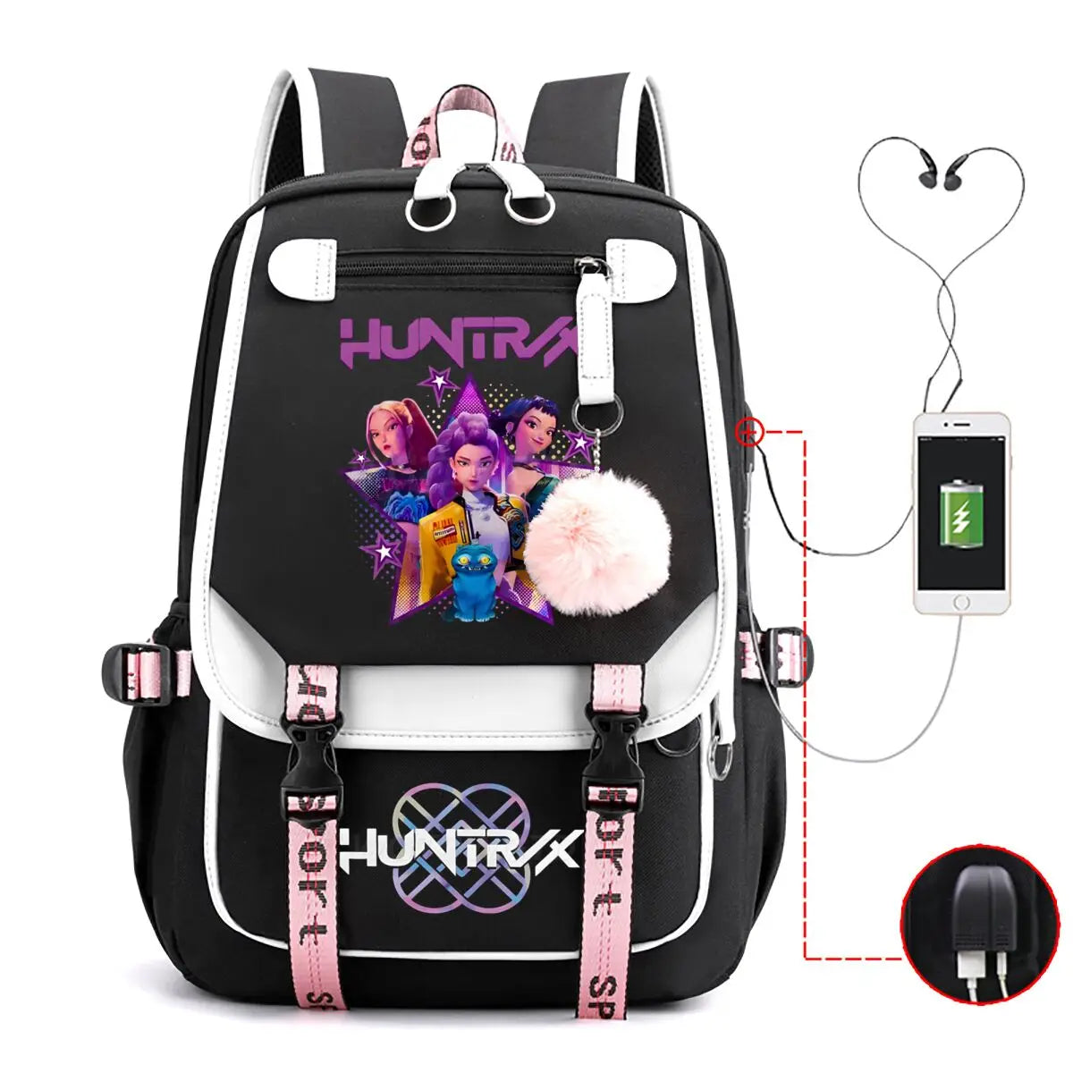 Multifunctional School Demon Hunters Backpack for Students