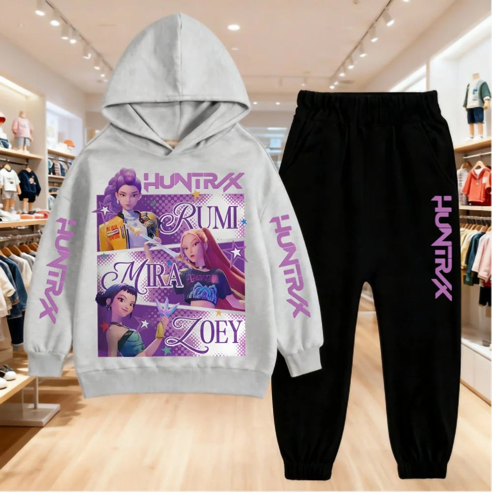 2025 K-Pop Demon Hunters Kids Hoodie Set