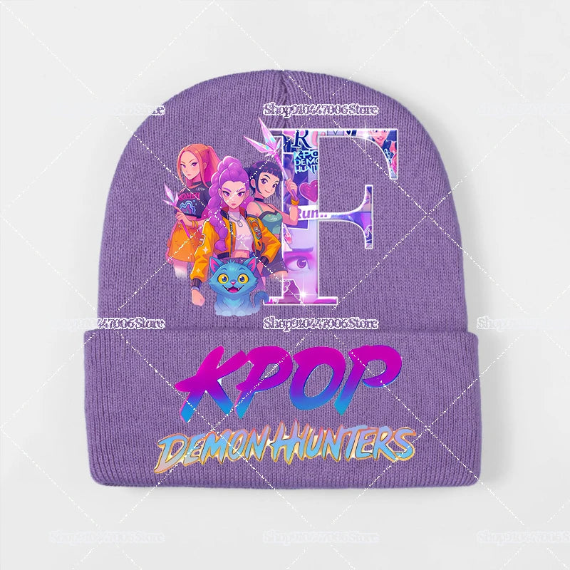 K-pop Demon Hunters Letter A-Z Knit Hat