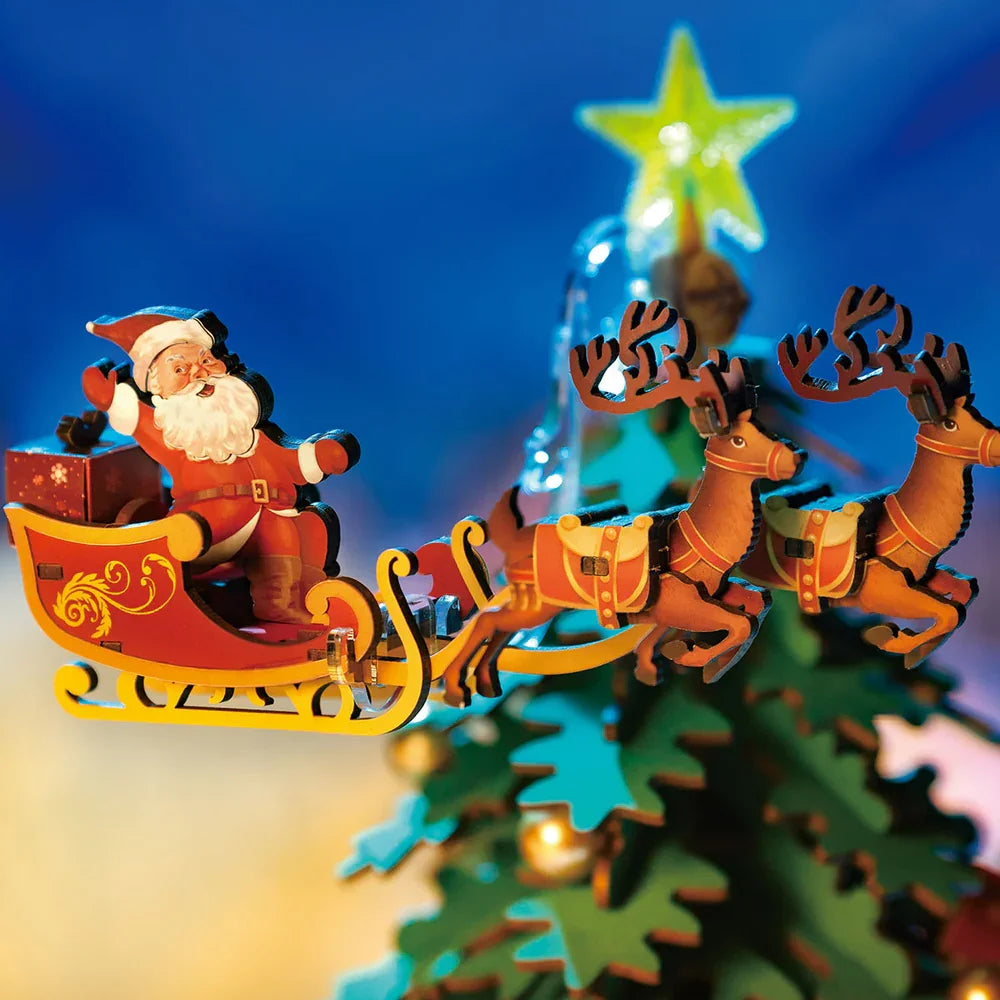 3D Wooden Puzzle Christmas Melody Tree with Light - Gracey Olivia Boutique