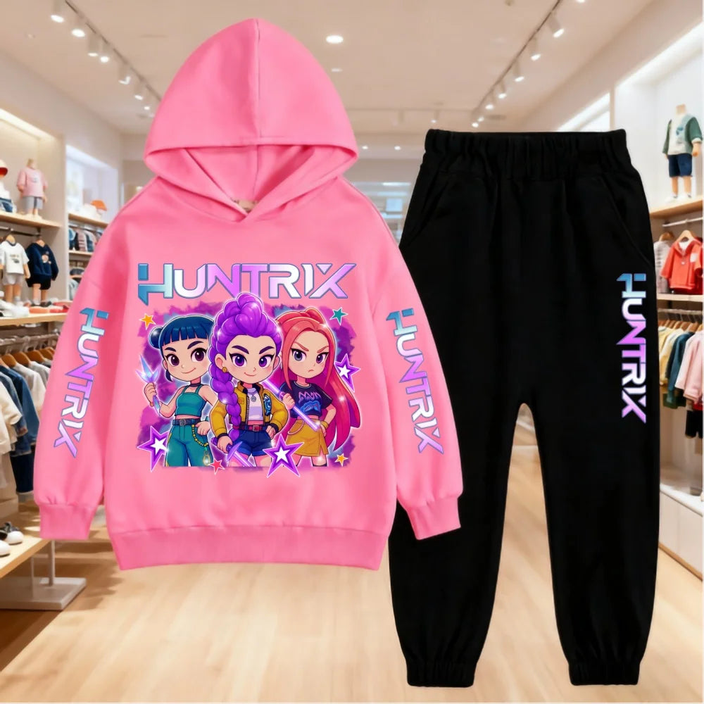 2025 K-Pop Demon Hunters Kids Hoodie Set