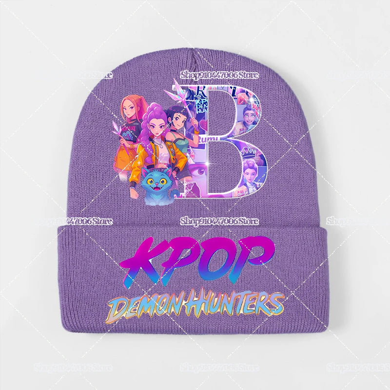 K-pop Demon Hunters Letter A-Z Knit Hat