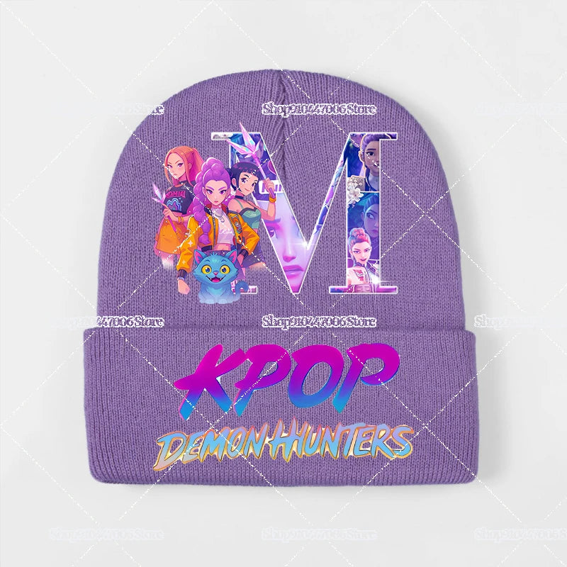 K-pop Demon Hunters Letter A-Z Knit Hat