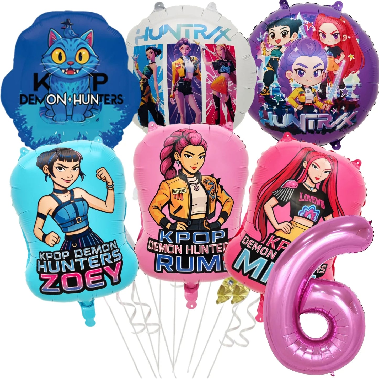 Multifunctional Kpop Demon Hunter Balloons & Cake Topper
