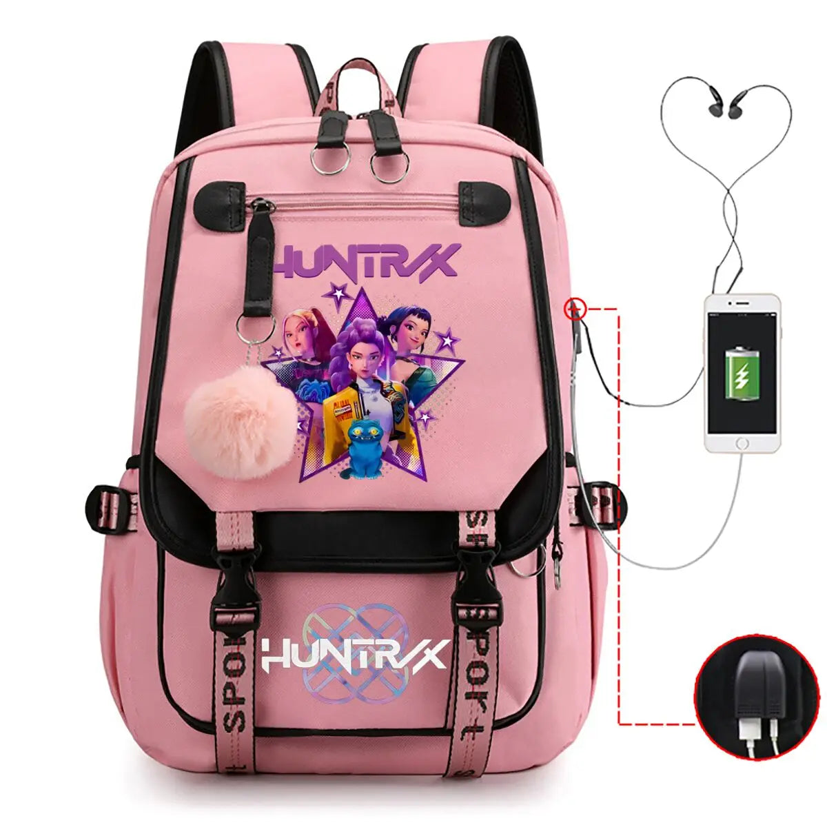 Multifunctional School Demon Hunters Backpack for Students