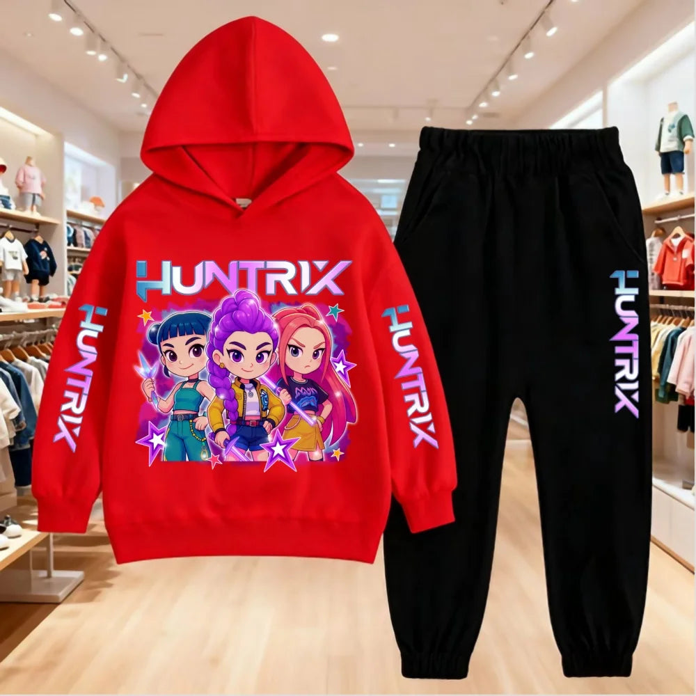 2025 K-Pop Demon Hunters Kids Hoodie Set