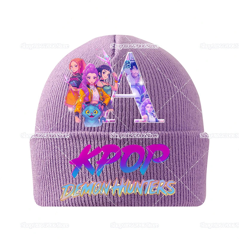 K-pop Demon Hunters Letter A-Z Knit Hat