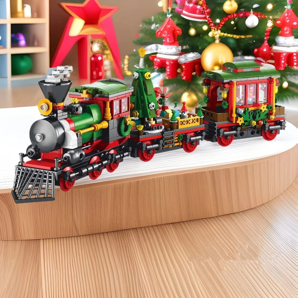 DIY Christmas Building Blocks Bricks Train Toy - Gracey Olivia Boutique