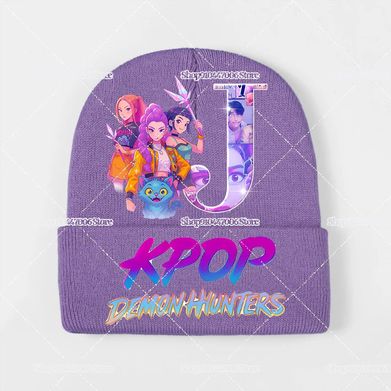 K-pop Demon Hunters Letter A-Z Knit Hat