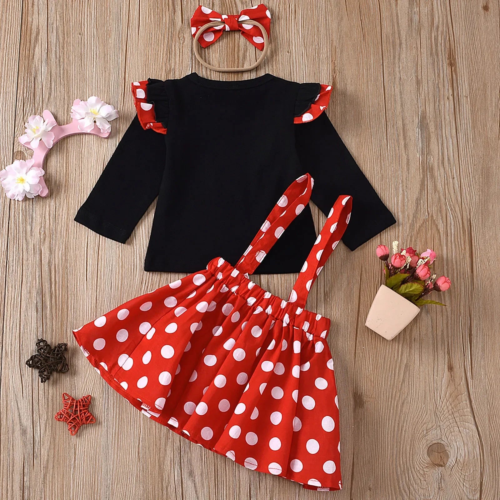 Summer Minnie Cosplay Skirt Dress with Headband - Gracey Olivia Boutique