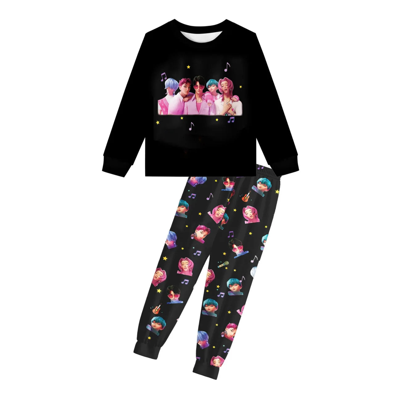 Long Sleeve KPop Demon Hunters Girl Sleepwear